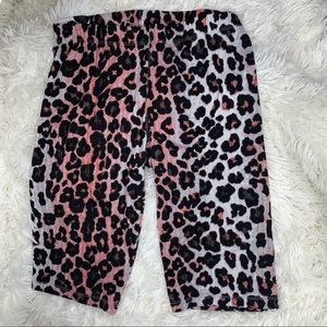 NWOT HOT KISS Pink Cheetah Leopard Print Biker Shorts